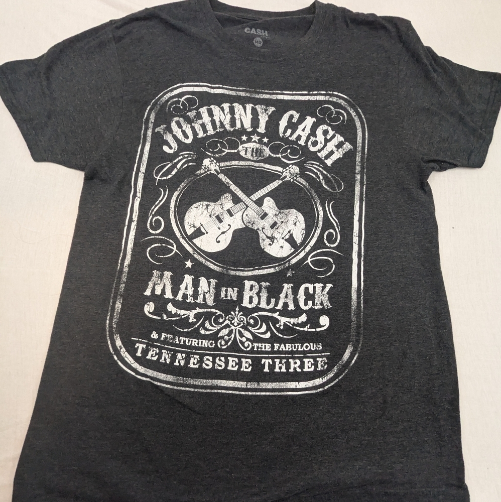 Johnny Cash and The Tennessee Three Man in Black Tee Medium